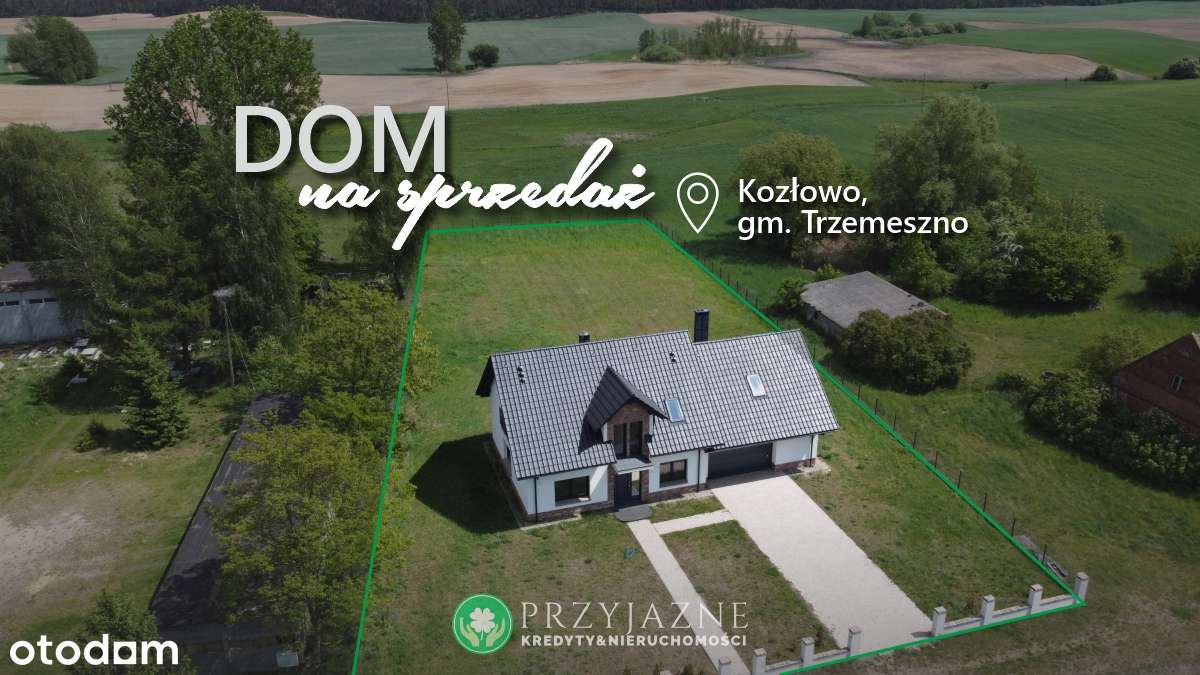 Dom w stanie deweloperskim z dużą działką - GM. TRZEMESZNO NA SPRZEDAŻ