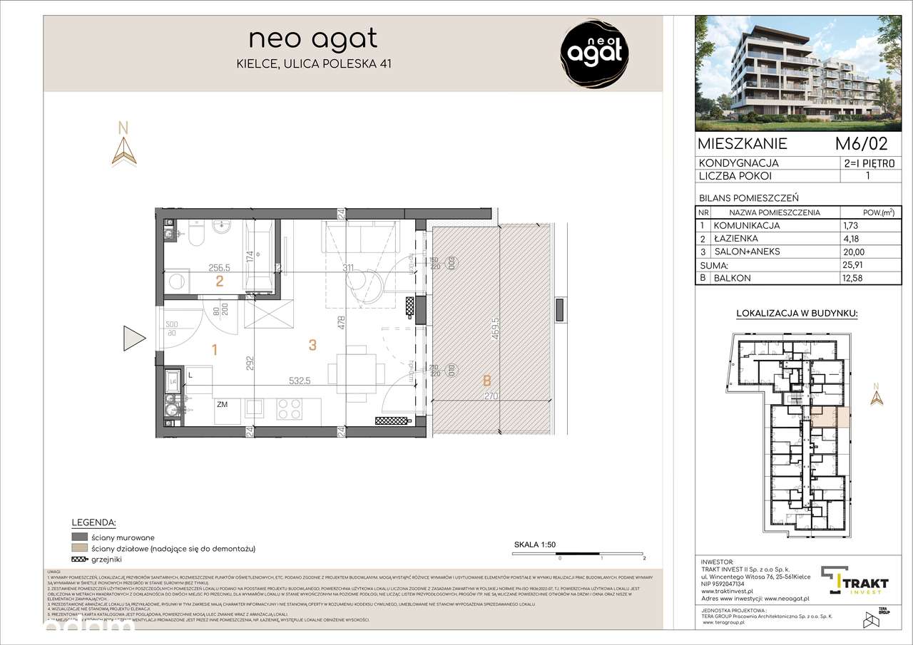 Kompaktowe mieszkanie z dużym balkonem  – Neo Agat - Pełny obrazek: 2/7