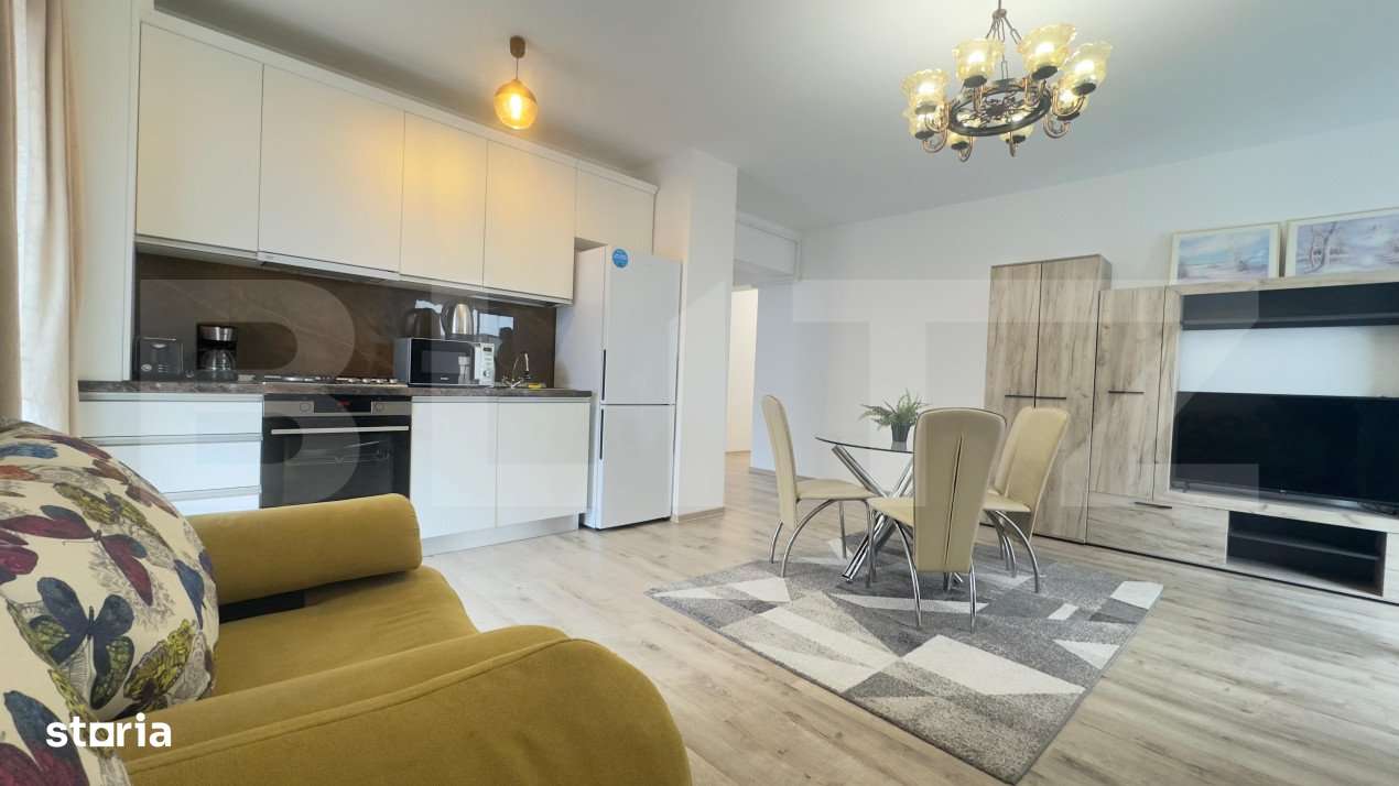 Apartament cu 2 camere, open space, zona Coresi Mall - Imagine principală: 4/19