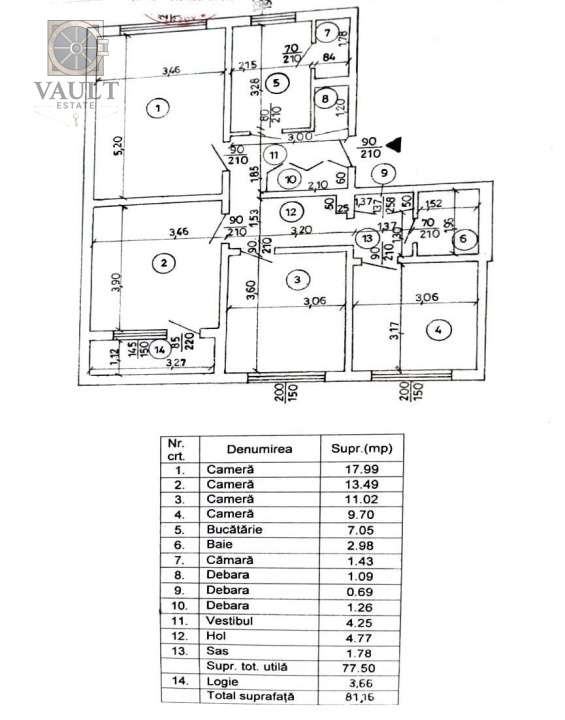 APARTAMENT 4 CAMERE  - RENOVAT - METROU VALEA IALOMITEI - Imagine principală: 4/9