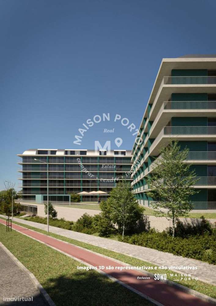 Apartamento T2 com Varanda e Lugar de Garagem e Piscina em Espinho - Grande imagem: 3/15