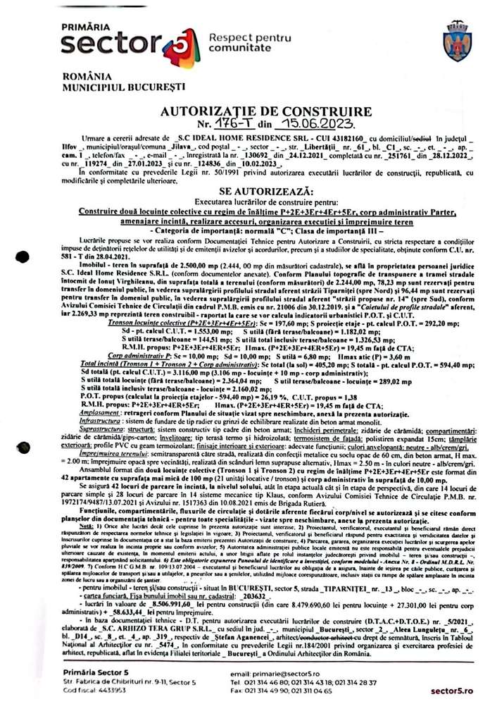 BRASADAS vinde teren INTRAVILAN zona GIURGIULUI 2444MP cu AUTORIZATIE - Imagine principală: 2/3