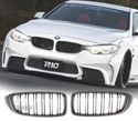 GRELHA FRONTAL PARA BMW SERIE 4 F32 F33 F36 LOOK M4 PRETO FOSCO - 1