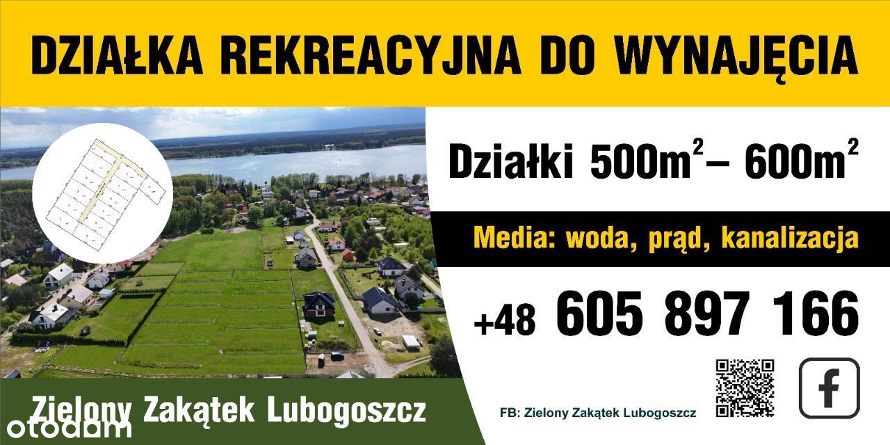 Działki Sława Lubogoszcz 5-6 arowe blisko woda las