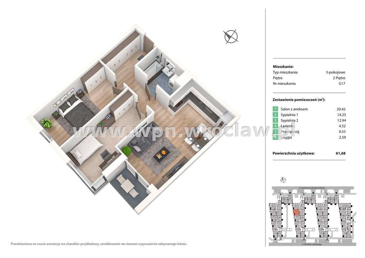 Rozkładowe 3 pokojowe, duże okna, balkon, Nowe  Żerniki - Pełny obrazek: 5/7