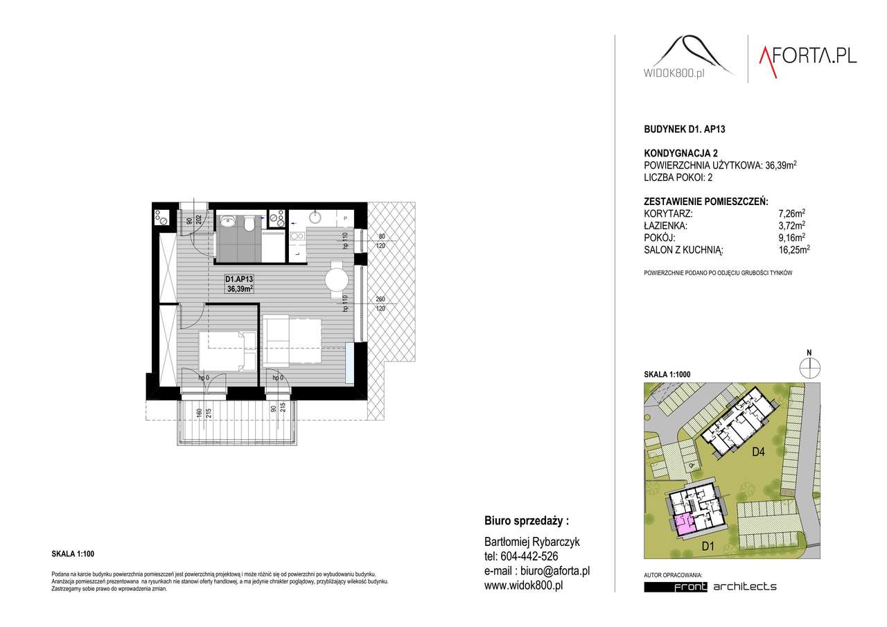 Widok800 | mieszkanie 2-pok. | D1.AP13 - Pełny obrazek: 2/5