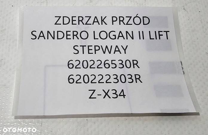 NOWY ORG ZDERZAK PRZÓD DACIA LOGAN SANDERO II 2 LIFT 2016- STEPWAY - 8