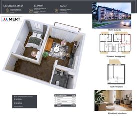 Mieszkanie B7M4 - 37,09 m2