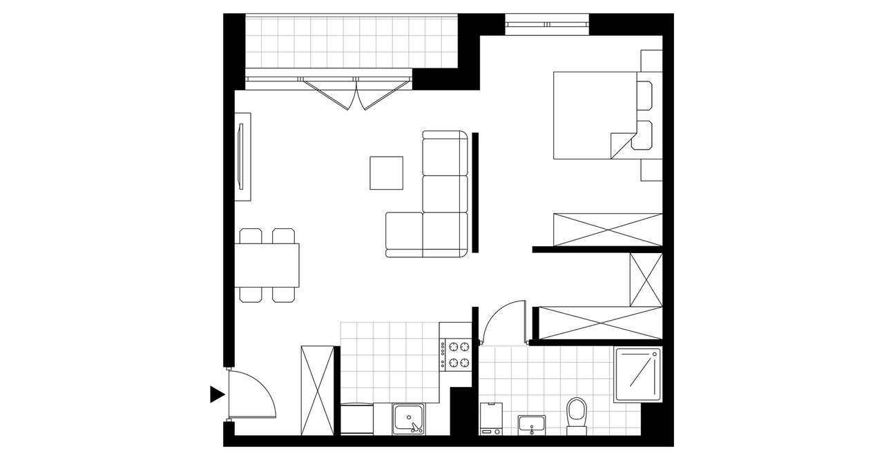1-pokojowe mieszkanie 51m2 + balkon Bez Prowizji - Pełny obrazek: 4/9