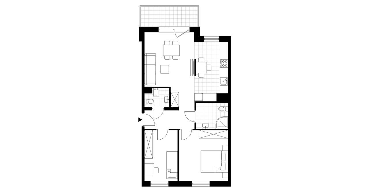 3-pokojowe mieszkanie 61m2 + taras Bez Prowizji - Pełny obrazek: 3/8