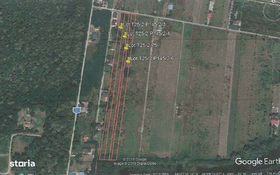 SNAGOV, Teren intravilan - 17.500 mp - DESCHIDERE LA LAC SI DRUM - Imagine principală: 3/3