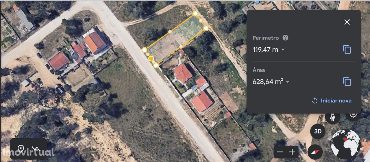 Lote de terreno Urbano com 629m2, 2 frentes, para construção de moradi