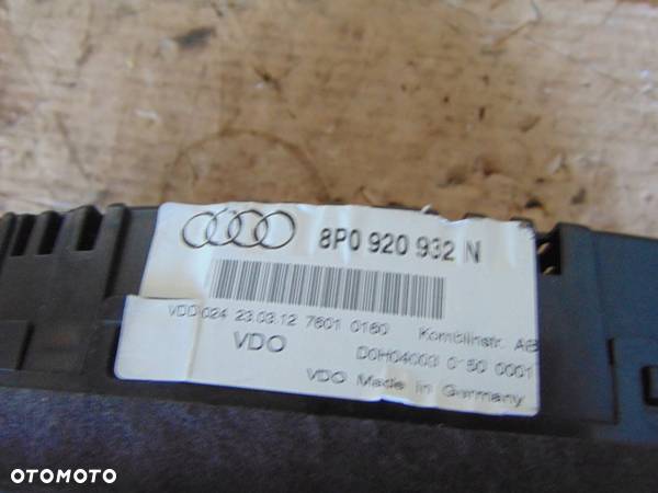 LICZNIK ZEGARY AUDI A3 8P TDI 8P0920932N EUROPA - 3