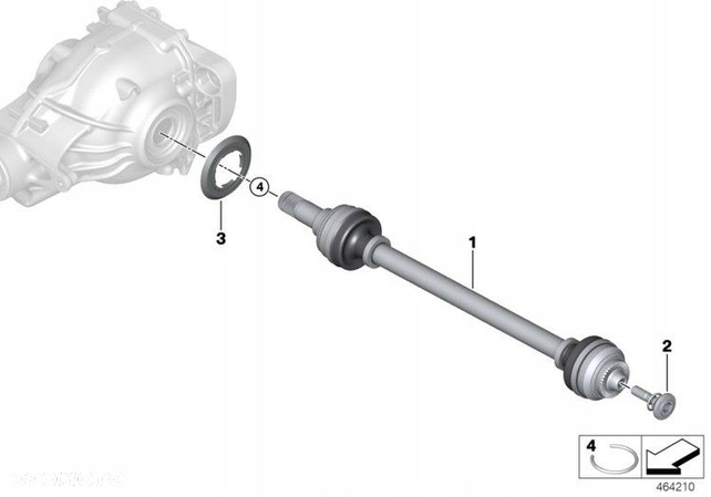 BMW G20 G21 G22 PÓŁOŚ TYLNA PRAWA 8482604 - 1