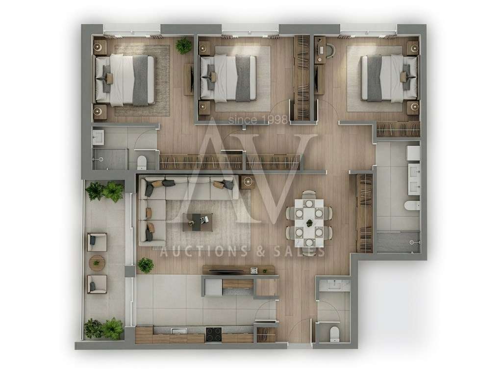 T3- Condomínio fechado , piscina aquecida, parque infantil, em Leiria - Grande imagem: 5/12