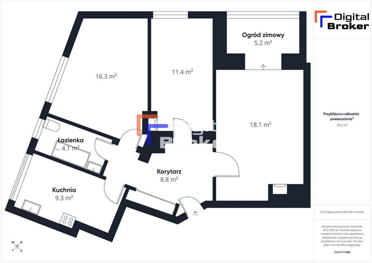 ⭐️3p mieszkanie z potencjałem⭐️pełen rozkład⭐️74m - Pełny obrazek: 5/16