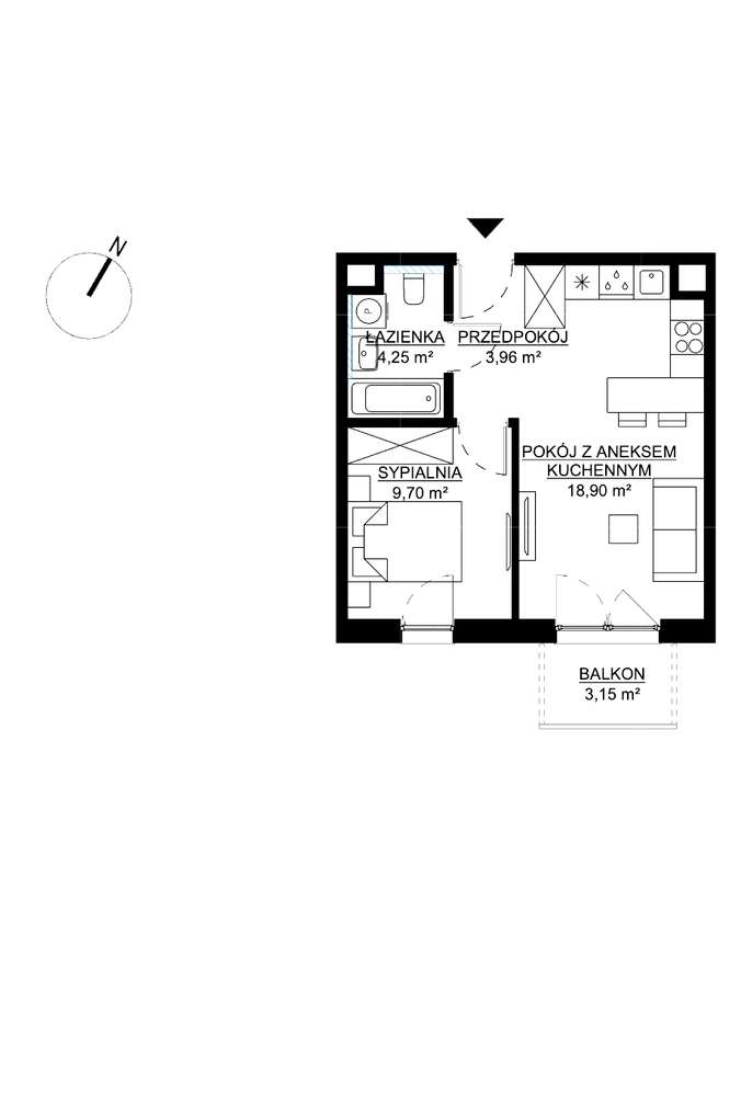 K​W͏A​D​R͏A​T I​I  | mieszkanie 3-pok. | M70 - Pełny obrazek: 3/7