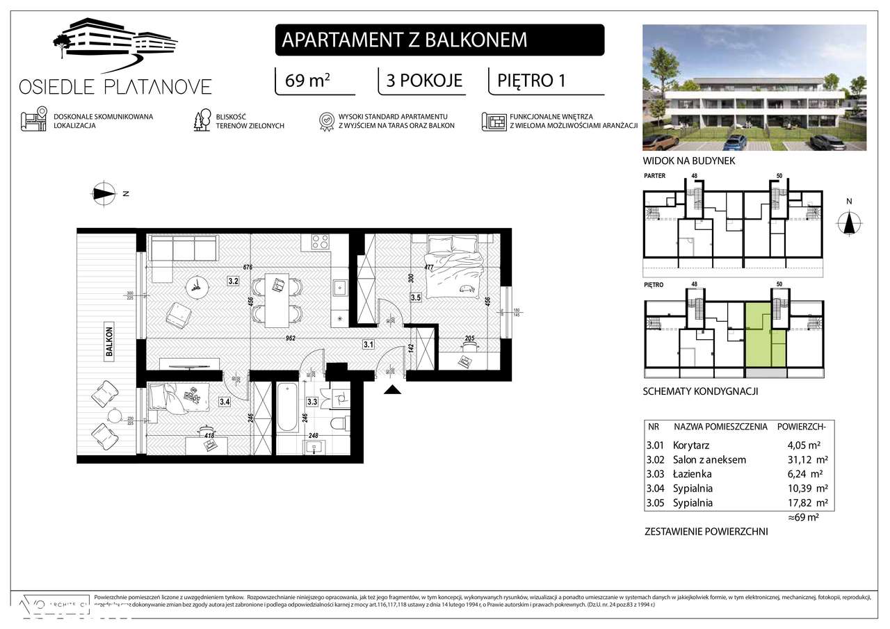 mieszkanie z tarasem , os. Platanove, rynek pierwotny-0