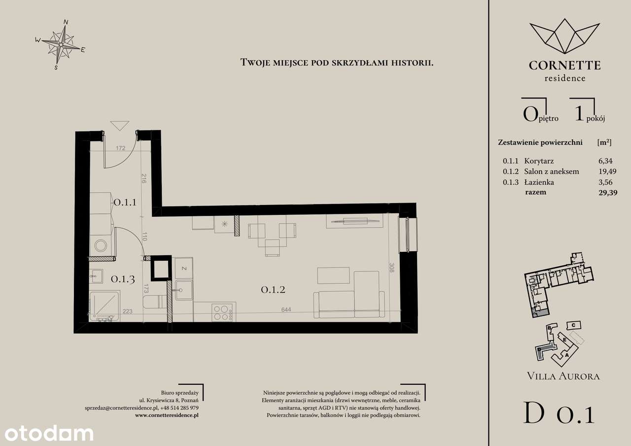 1-pokojowe mieszkanie 29m2 Bezpośrednio - Pełny obrazek: 2/7