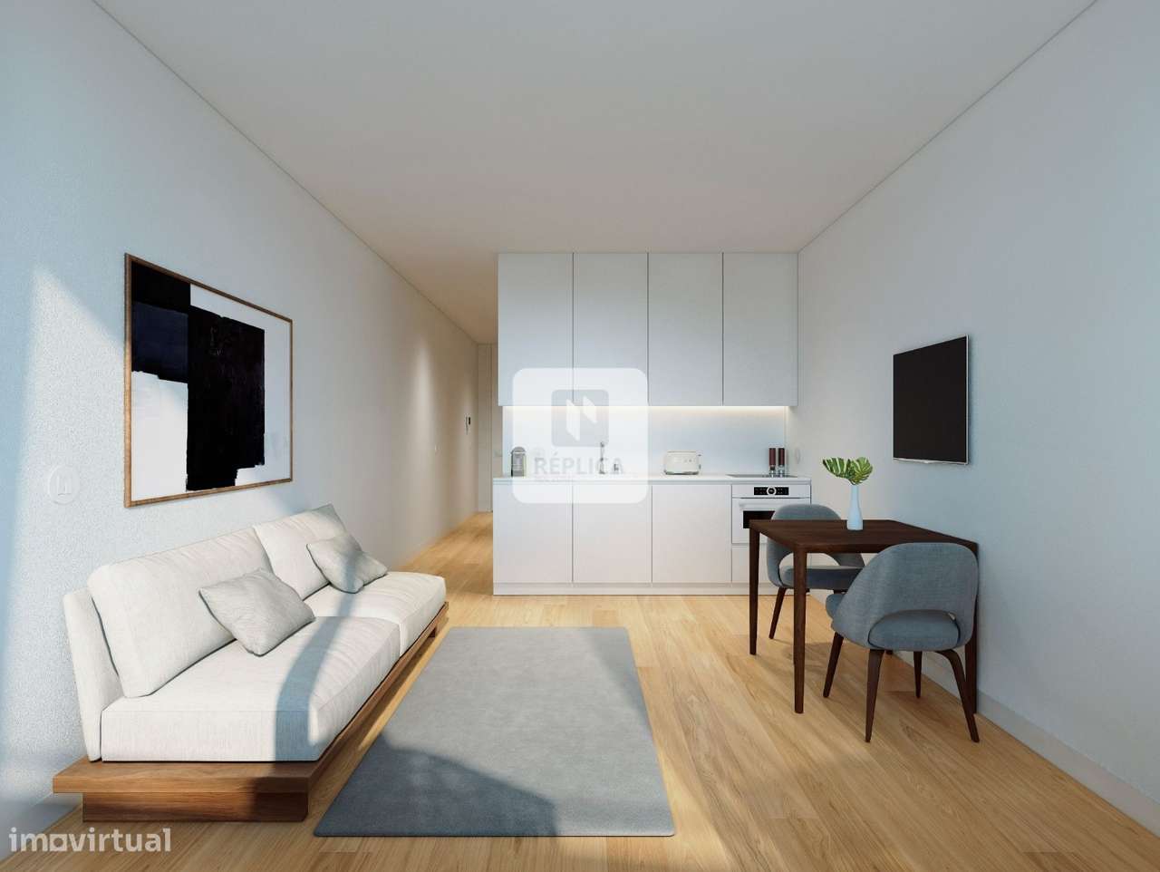 Apartamento T2 com Dois Terraços e Garagem no Centro da Cidade - Grande imagem: 5/16