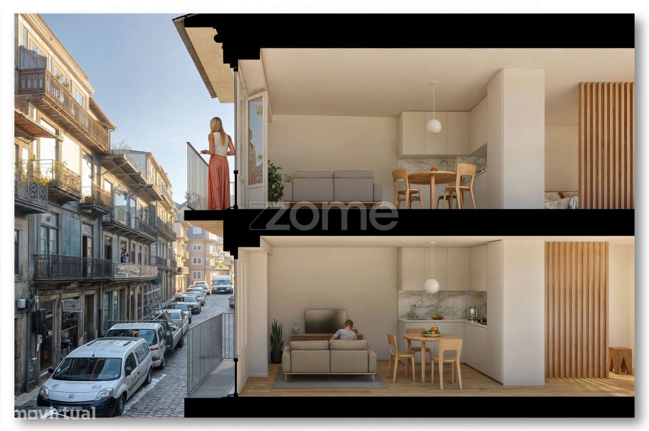 T0+1 no centro do Porto. - Grande imagem: 5/20