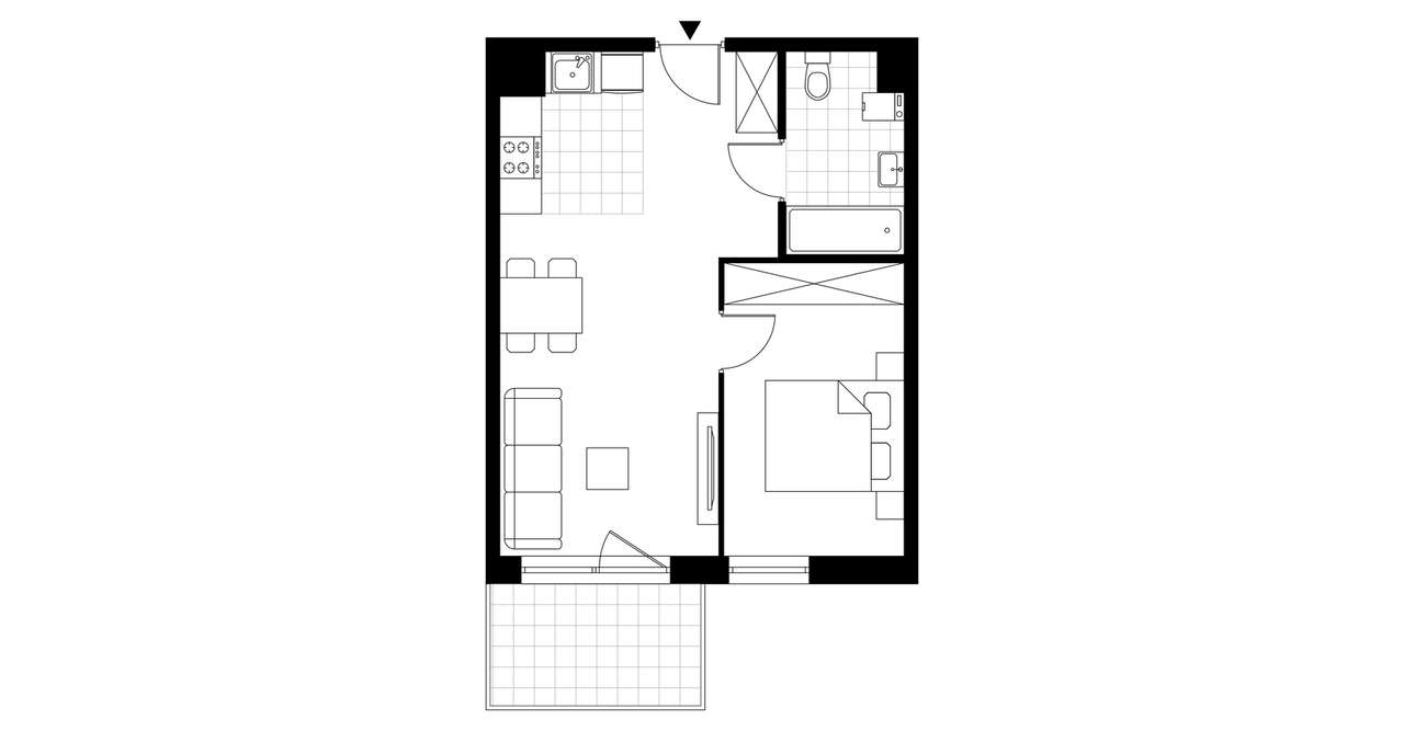 2-pokojowe mieszkanie 41m2 + balkon Bez Prowizji - Pełny obrazek: 3/8