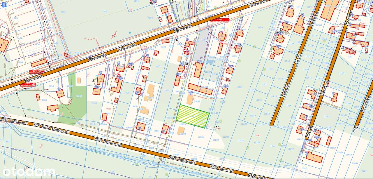 Działka budowlana z WZ, ul. Wolanowska Radom-1