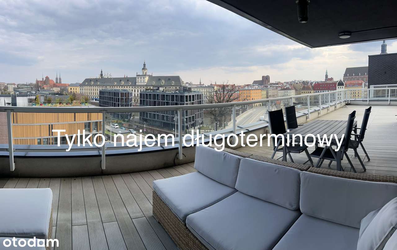 Apartament + taras 90 m2, widok na rzekę, Uniwersytet, 5 min. rynek,