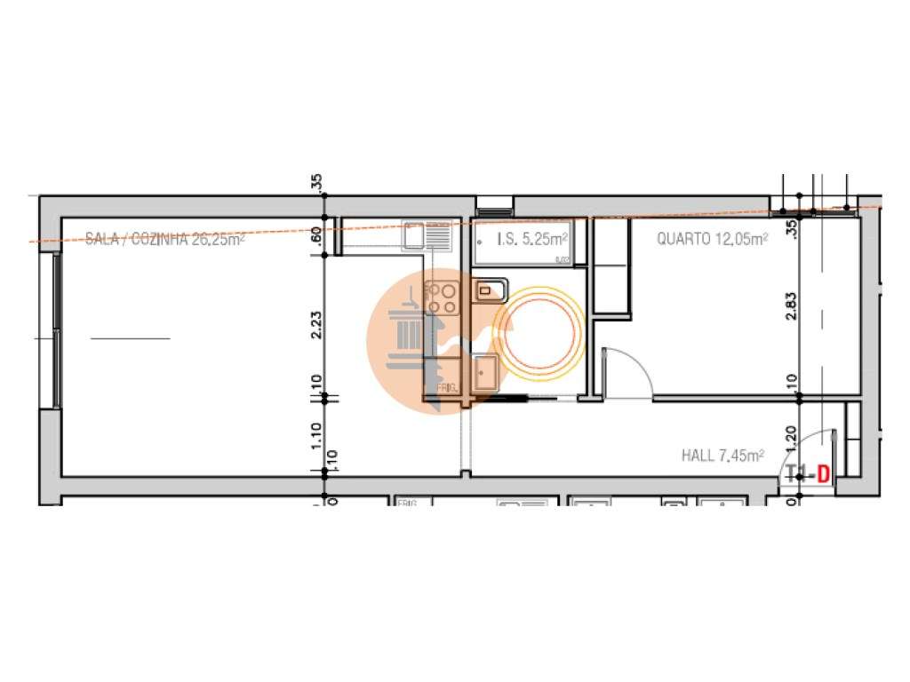 T1 em Projeto no Rés do Chão - Edifício Sudoeste - Grande imagem: 2/7