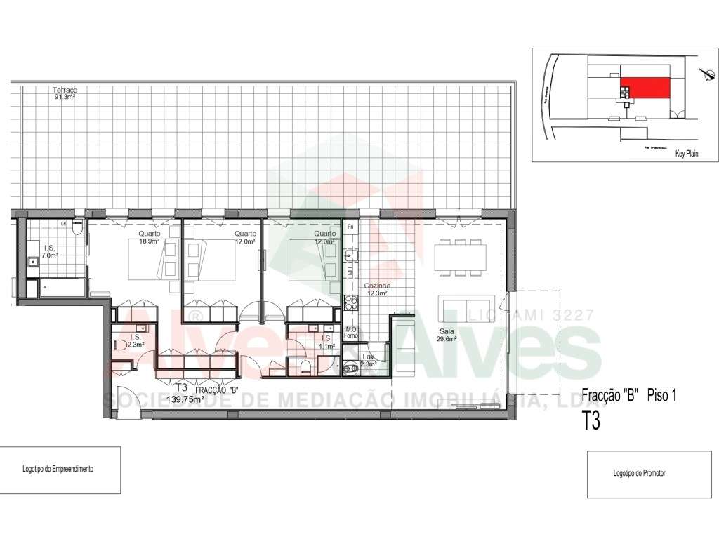 Magnólias Plaza - Apartamento T3 - c/ terraço - Em Construção - Maia-10