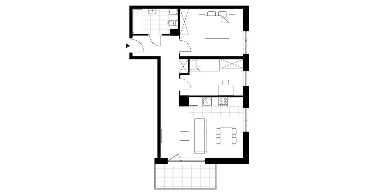 3-pokojowe mieszkanie 58m2 + balkon Bez Prowizji - Pełny obrazek: 3/8