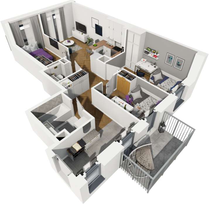 MEGA RABAT!! Dwustronne/2 Balkony/Garaż/Komórka/SKM Ursus/Nowe Osiedle - Pełny obrazek: 3/5