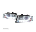 FARÓIS LUZ DIURNA PARA AUDI A4 B6 00-04 CROMADO CLARO - 1