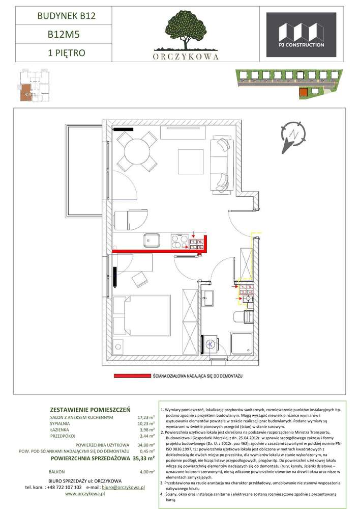 Nowe mieszkanie 2 pokojowe, po lasem - Orczykowa 12/5 - Pełny obrazek: 2/8