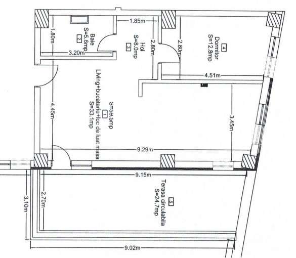 Apartament 2 camere, 59.5mp, bloc nou, zona Corneliu Coposu — fotografia 1