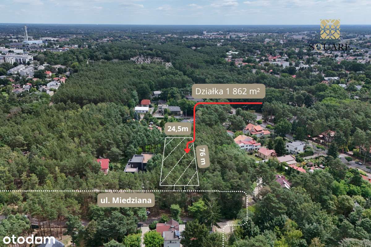 Budowlana działka leśna | 1862m² | Legionowo