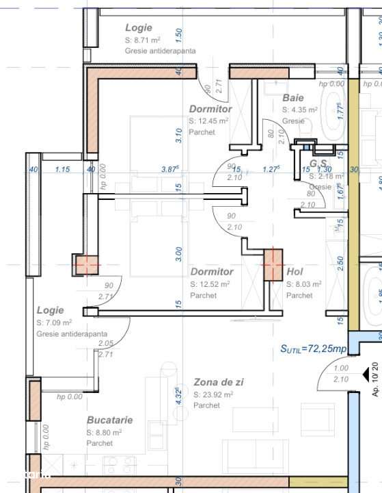 Apartament 3 camere, semidecomandat, 72 mp utili, zona Aradului - Imagine principală: 2/2