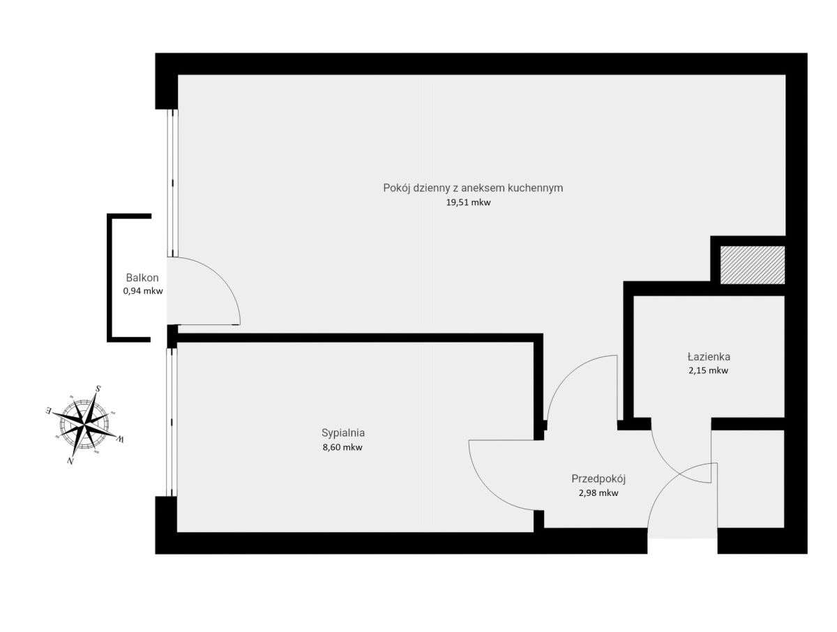 2 pokoje, świetny rozkład, cicha okolica-13