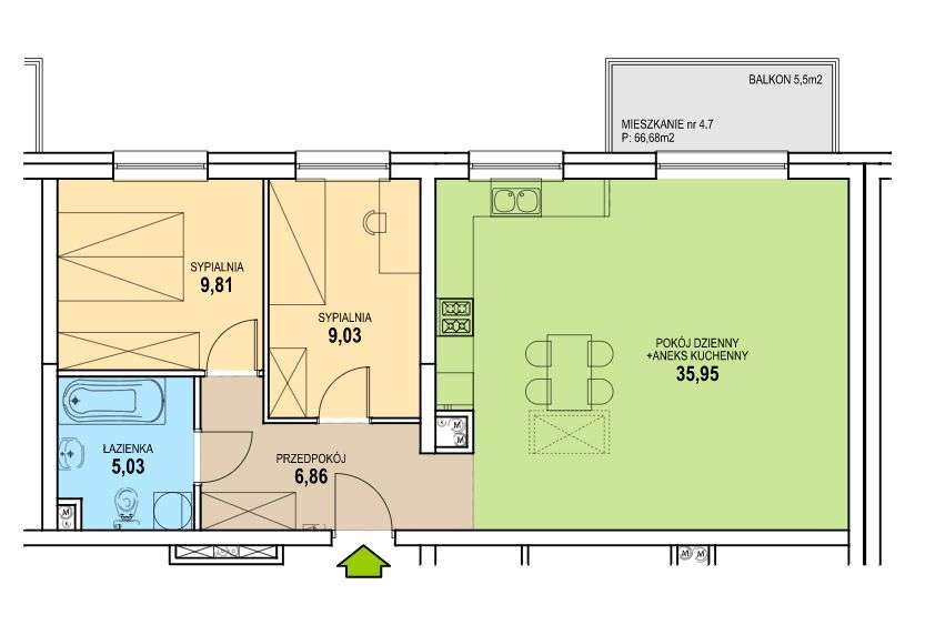 Osiedle Niwa | mieszkanie C1_31 - Pełny obrazek: 2/6