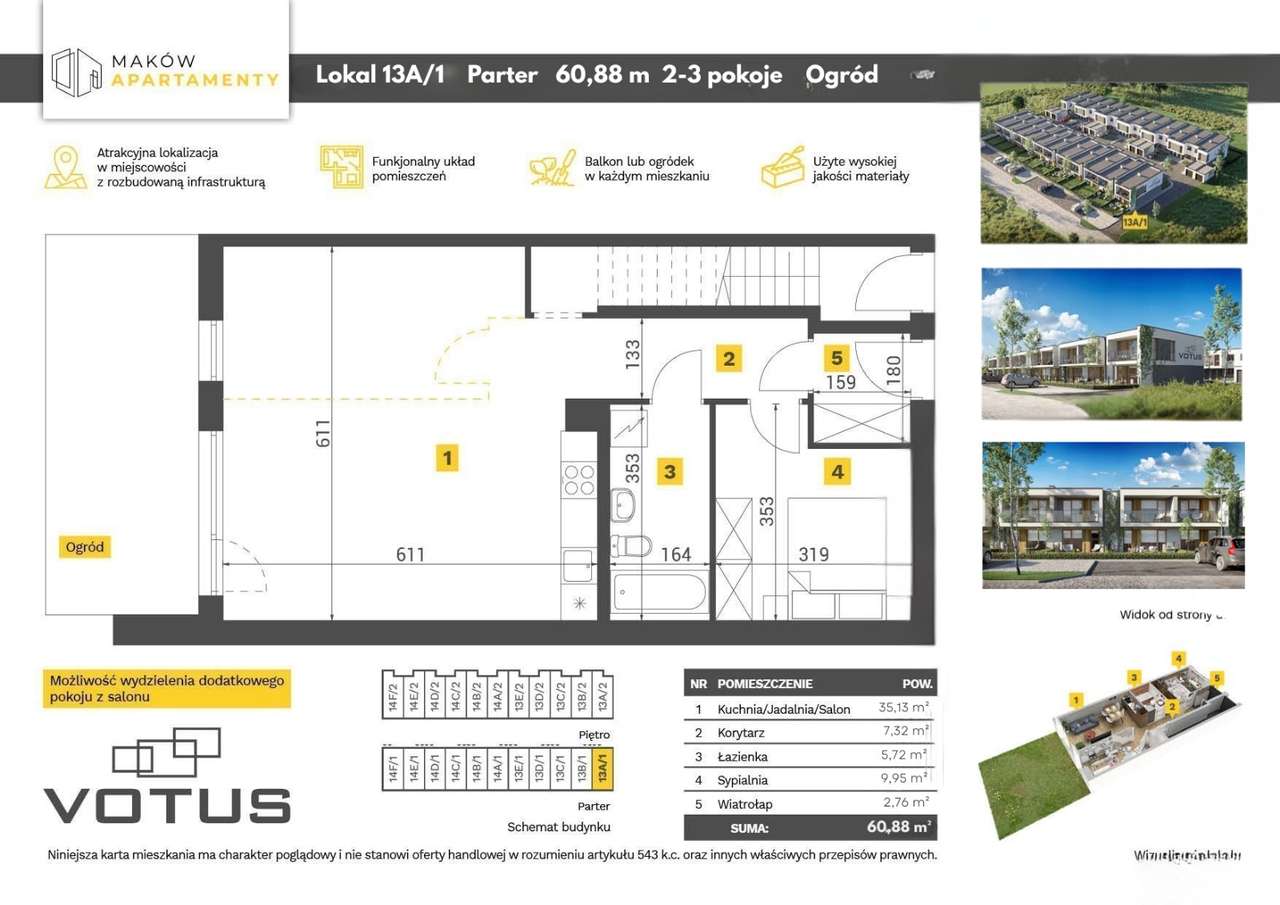Mieszkanie, 60,88 m², Skarbimierz-Osiedle-5