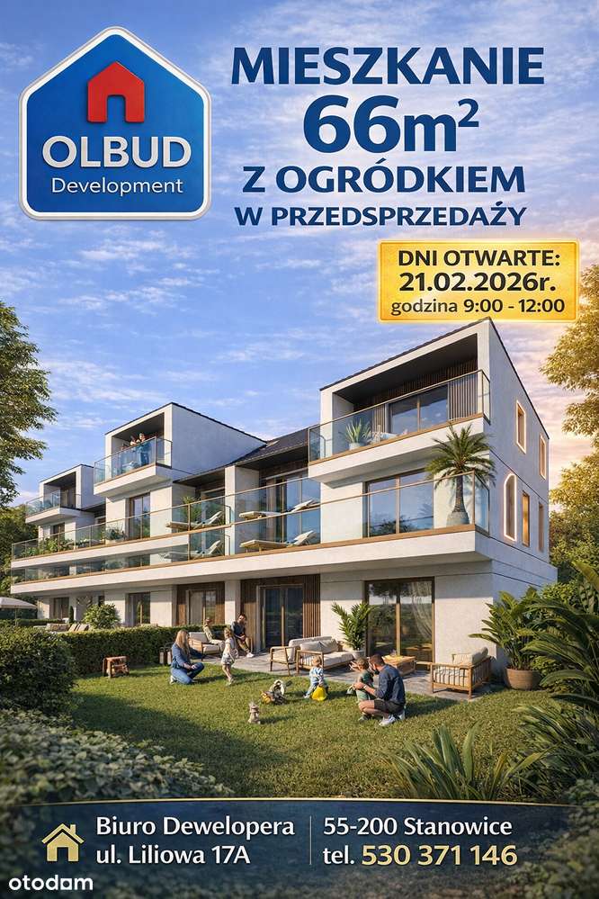 MIESZKANIE Parter 66,40 m² | Ogródek | Stan deweloperski PREMIUM-0