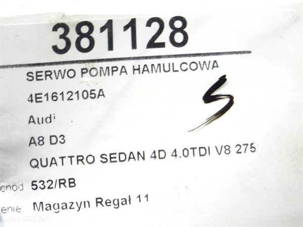 SERWO POMPA HAMULCOWA AUDI A8 D3 (4E2, 4E8) 2002 - 2010 4.0 TDI quattro 202 kW [275 KM] olej - 5