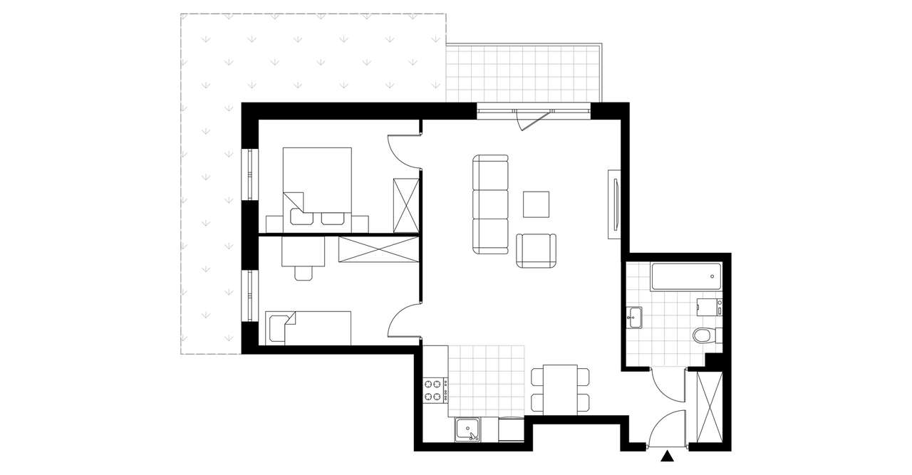 3-pokojowe mieszkanie 64m2 Bez Prowizji - Pełny obrazek: 3/4