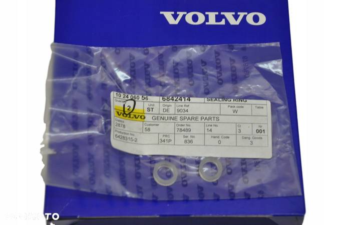 VOLVO 850 C70 oring przewodu chlodnicy automat OE - 2