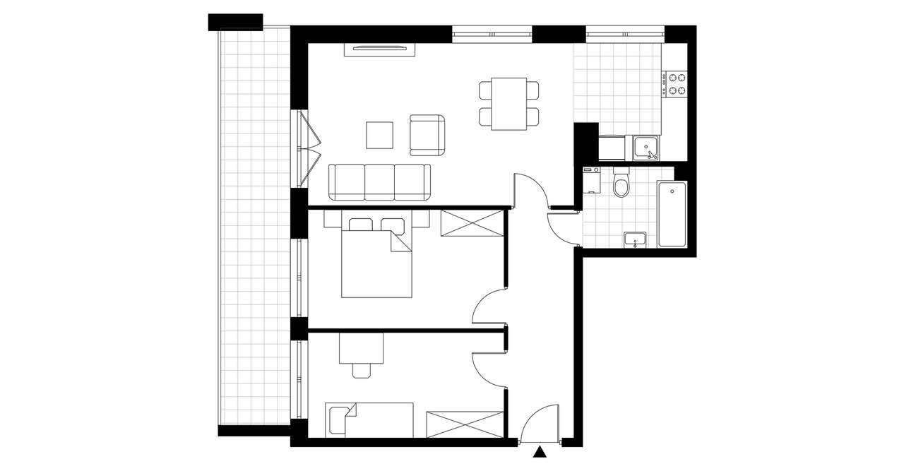 3-pokojowe mieszkanie 61m2 + balkon Bezpośrednio - Pełny obrazek: 4/9