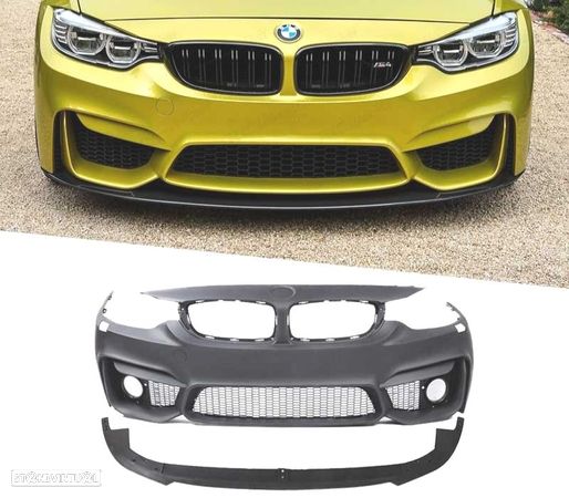 PARA-CHOQUES FRONTAL PARA BMW F32 F33 F36 13-18 LOOK M4 SRA NEVOEIRO + SPOILER LIP - 1