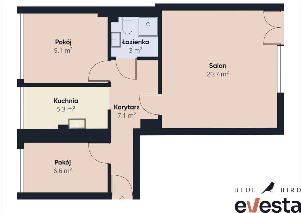 3 pok. / rozkład / Nowowiejska / media miejskie /-12