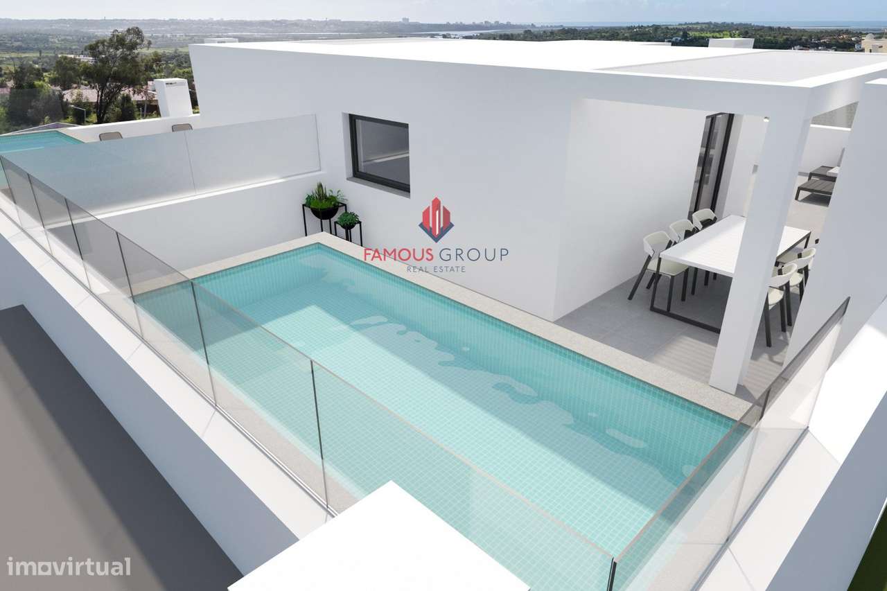 Apartamento T2 novo com piscina e estacionamento-12