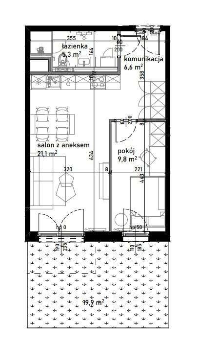Mieszkanie z ogródkiem Grunwald - Pełny obrazek: 3/4