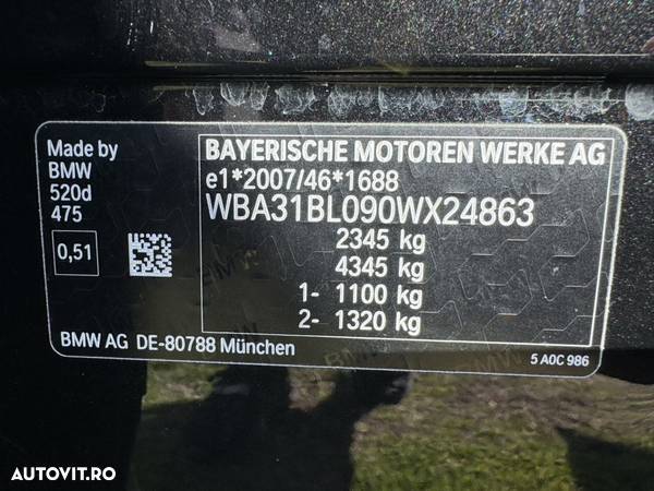 BMW Seria 5 520d Efficient Dynamics Edition Aut. Luxury Line - 25